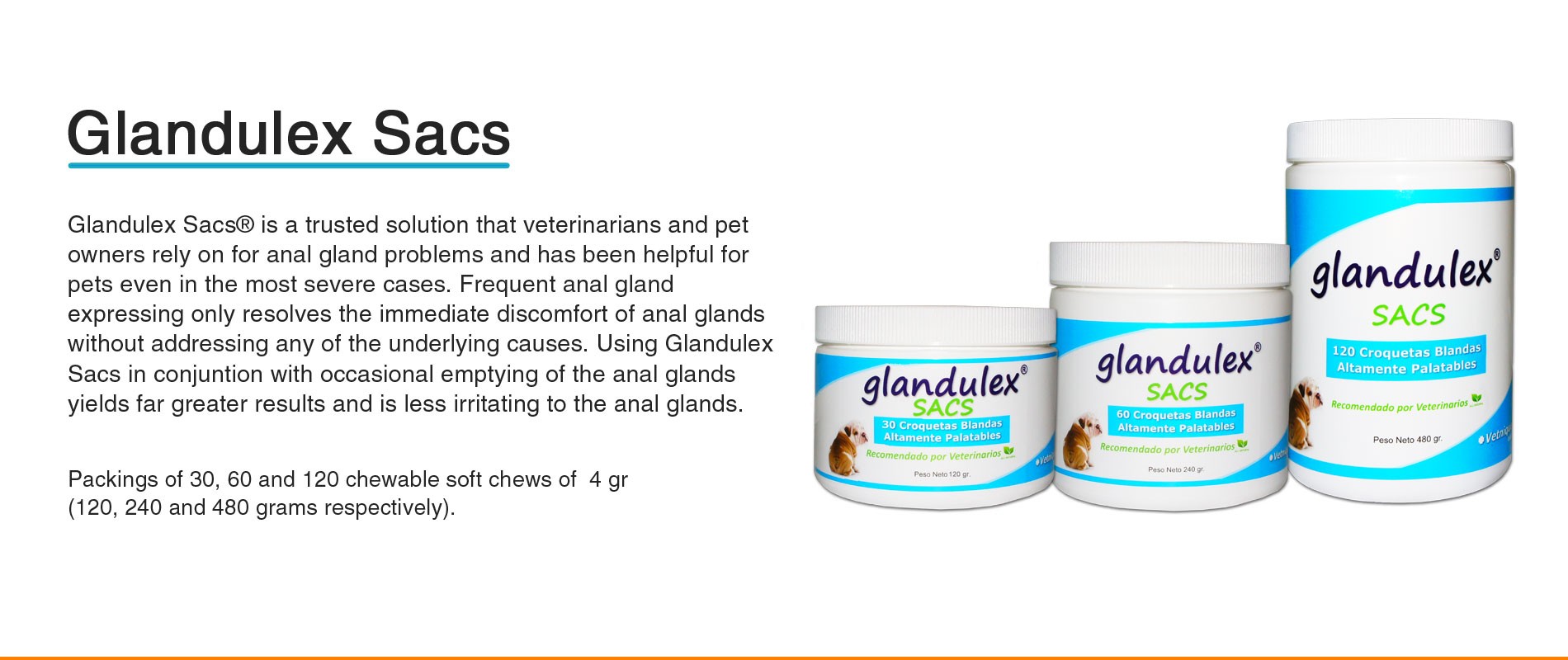 JTPharma Glandulex Sacs - Crocchette Per Ghiandole Anali Cane, 30 Pezzi - Foto 3